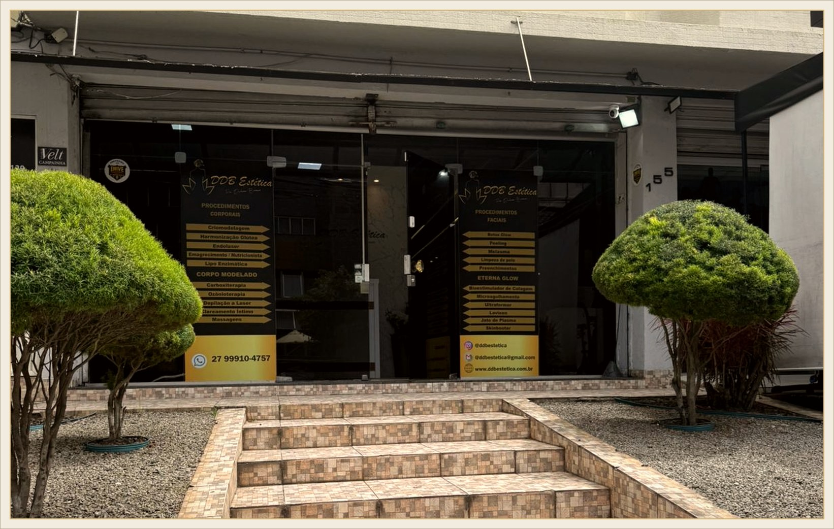 Fachada da DDB Estética — Rua Sergipe, Vila Velha ES